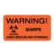Nevs Biohazard Warning! Sharps (Used Needles & Syringes) 1-7/16" x 3" MLP-0024 - alternate 1